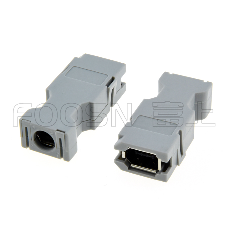 IEEE1394 6P 焊线母头 灰色