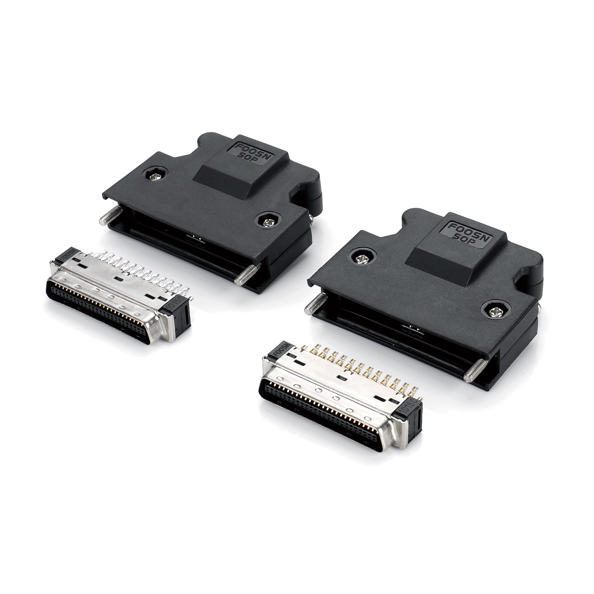 MDR-50P伺服插头, SCSI CN-50P 螺丝式焊线公头 - 产品细节图 - 10150-3000PE,10350-52A0-008