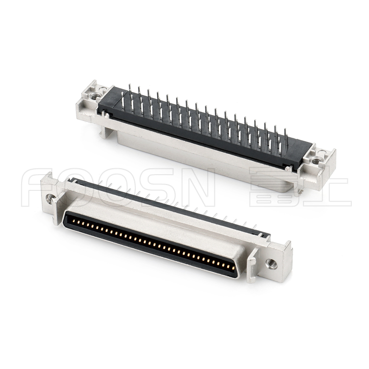 MDR 68芯直插母座, SCSI CN-68P 180度插板母座