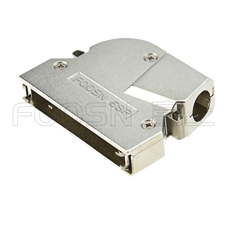SCSI 68P按键式锌合金外壳 70度出线