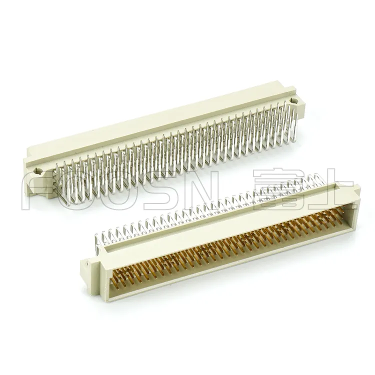DIN41612欧式插座4排128针 4*32P PH2.54 90度弯公 - FD4128-M90212-30 产品细节图