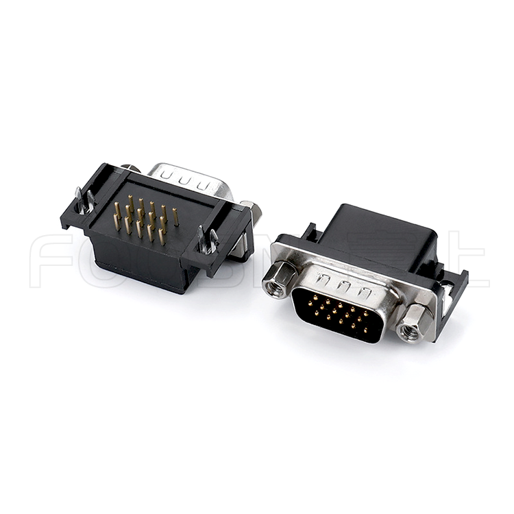 D-SUB连接器HDR三排15P/26P/44P/62P 90度插板公头 - 产品细节图