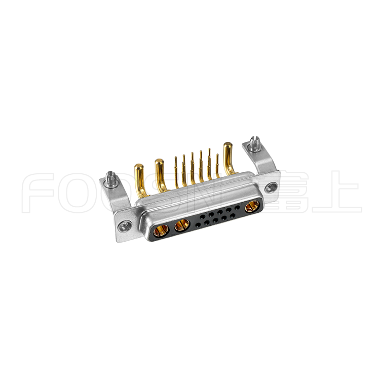 大电流D-SUB 13W3 90度插板母头 - 产品细节图