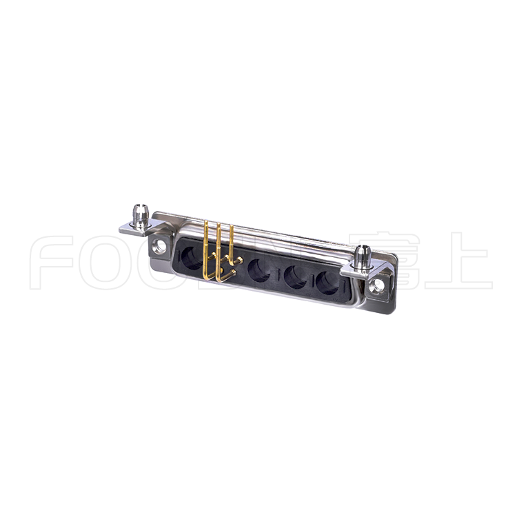 大电流D-SUB 9W4 90度插板母头 - 产品细节图