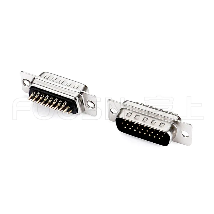 D-SUB连接器HDB三排15P/26P/44P/62P 焊线公头 产品细节图