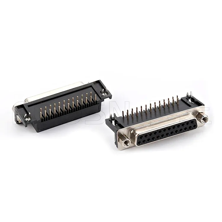 D-SUB连接器DR二排9P/15P/25P/37P 90度插板母头 产品细节图