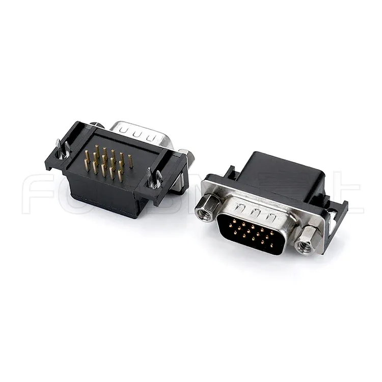 D-SUB连接器HDR三排15P/26P/44P/62P 90度插板公头 产品细节图