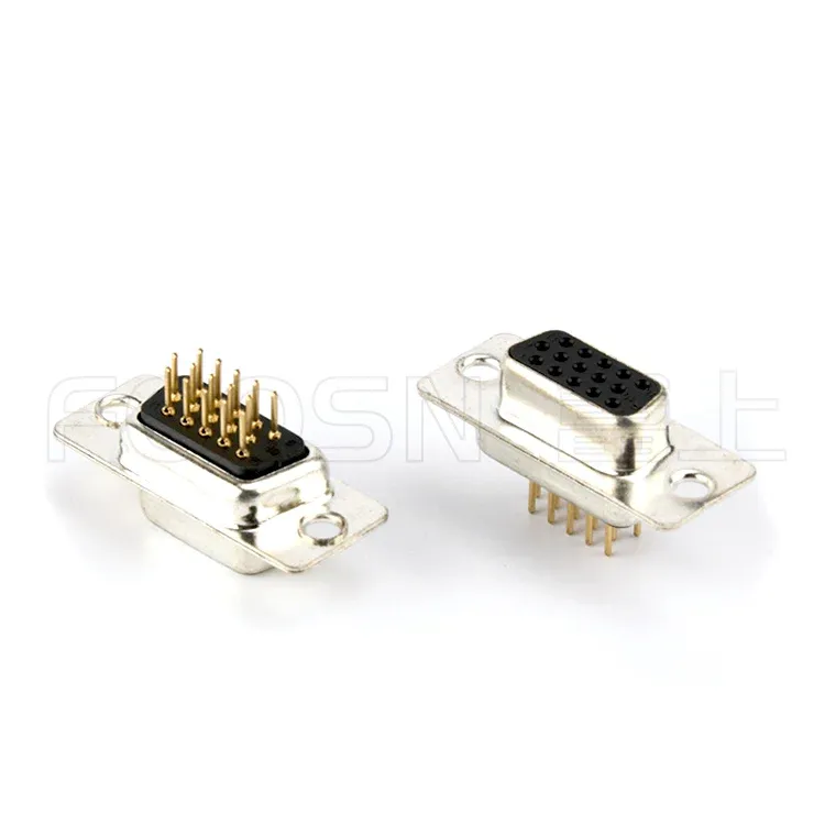 D-SUB连接器HDP三排15P/26P/44P/62P 180度插板母头 产品细节图