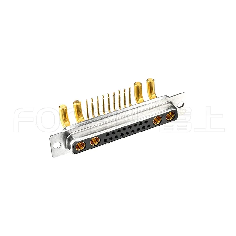 大电流D-SUB 21W4 90度插板母头 产品细节图