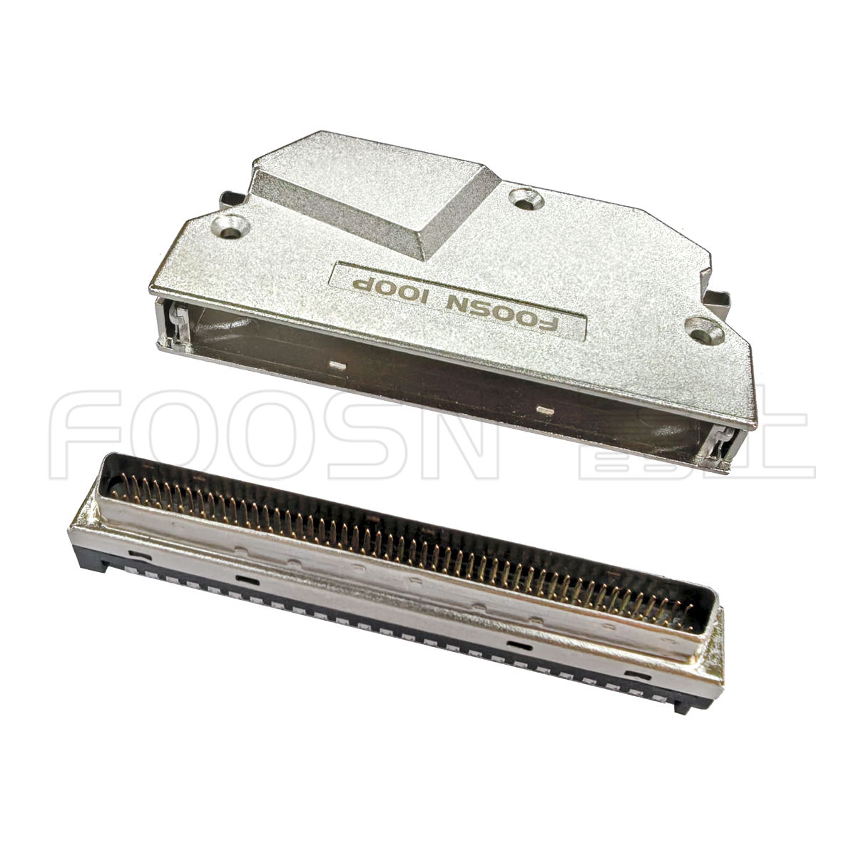 SCSI DB-100P 按键式 锌合金外壳 侧方出线