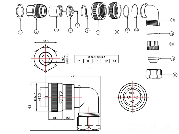 YD28航插与5015军规航插的区别(图2) YD28航插与5015军规航插的区别(图2)